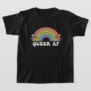 Queer AF Gay Pride Lesbian Trans Bisexual LGBTQ T-Shirt
