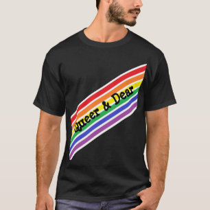 Queer and Dear Diagonal Rainbow Shirt