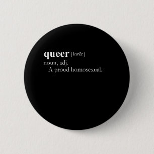 QUEER (definition) 6 Cm Round Badge