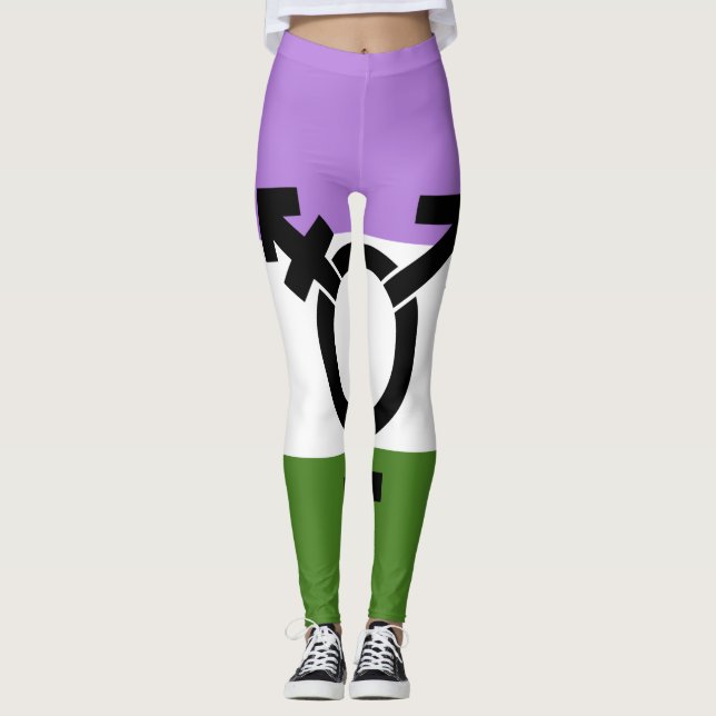 Queer - Gender Queer Pride Leggings (Front)