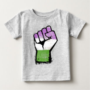 Queer / Genderqueer Pride Fist Baby T-Shirt