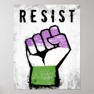 Queer / Genderqueer Pride Fist Poster
