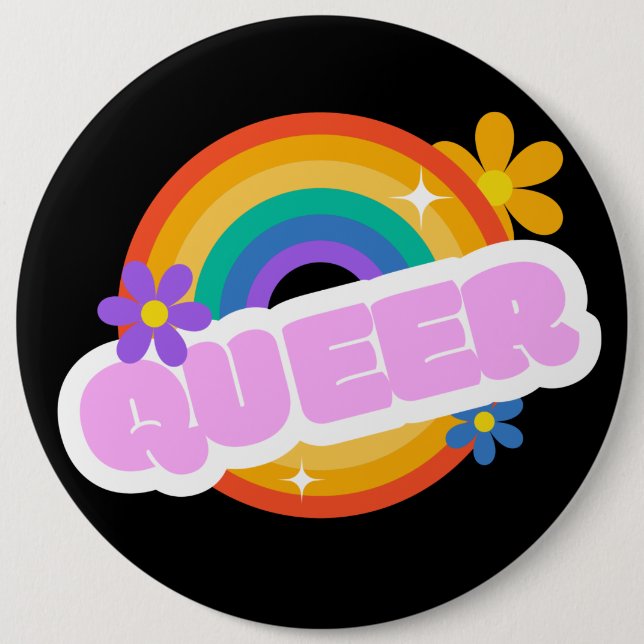 Queer. LGBT+Pride.    Button (Front)