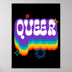 Queer. LGBT+Pride. Rainbow. Poster