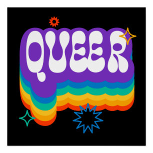 Queer. LGBT+Pride. Rainbow. Poster