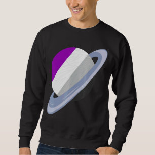 Queer Lgbtq Ace Pride Month Saturn Asexuality Flag Sweatshirt