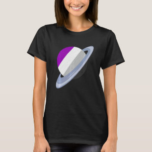 Queer Lgbtq Ace Pride Month Saturn Asexuality Flag T-Shirt
