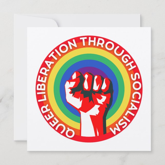 QUEER Liberation Through Socialism! LGBTQ+ Rights  (Front)