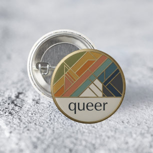 Queer Minimalist Pronoun LGBTQ Pride Pin