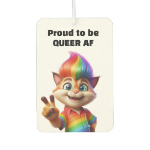 Queer Mohawk Cat Car Air Freshener