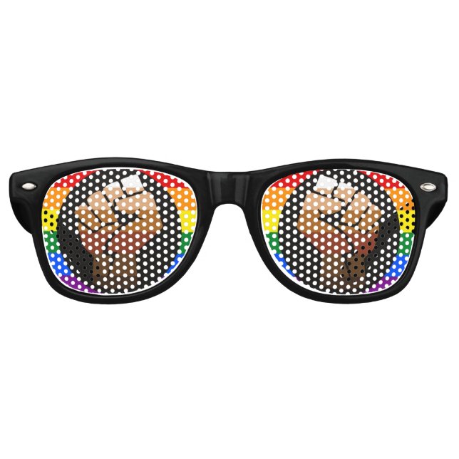 Queer People of Colour Pride Flag Sunglasses (Front)