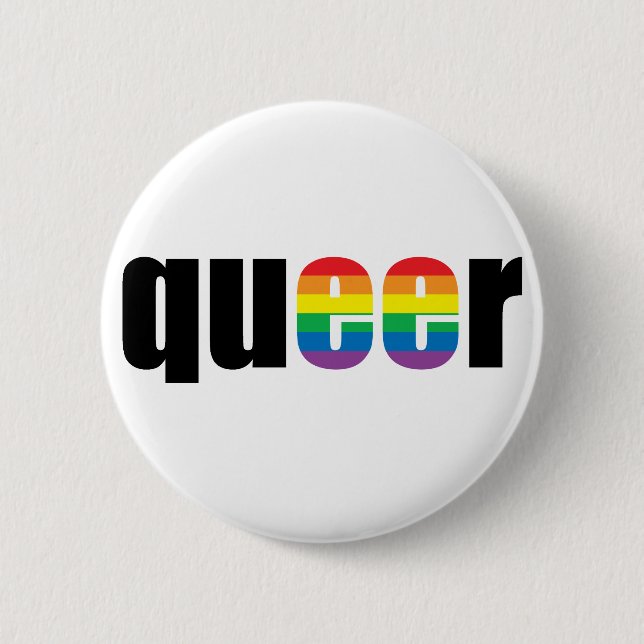Queer Pride 6 Cm Round Badge (Front)