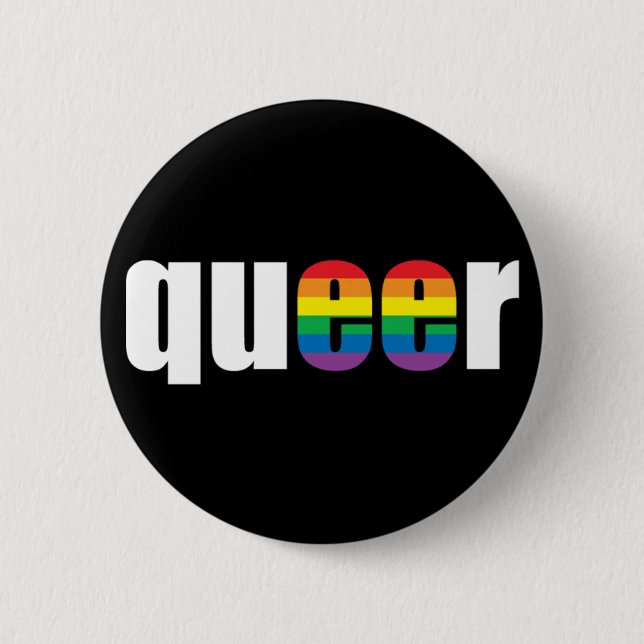 Queer Pride 6 Cm Round Badge (Front)
