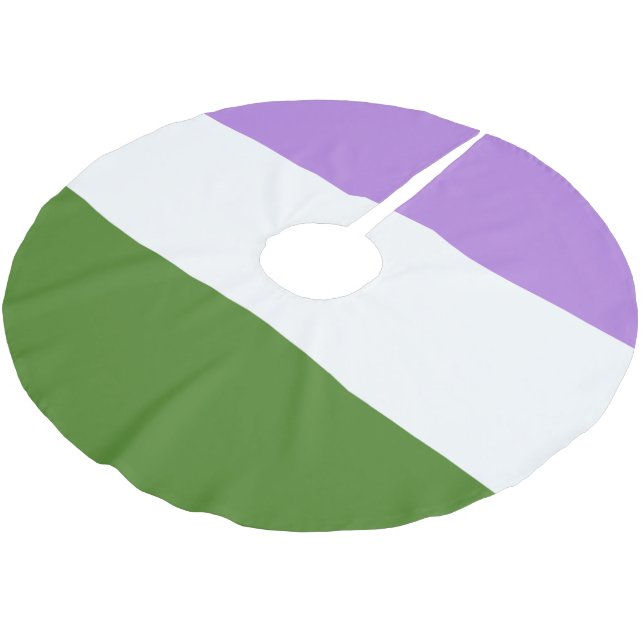 Queer Pride Flag Brushed Polyester Tree Skirt (Angled)