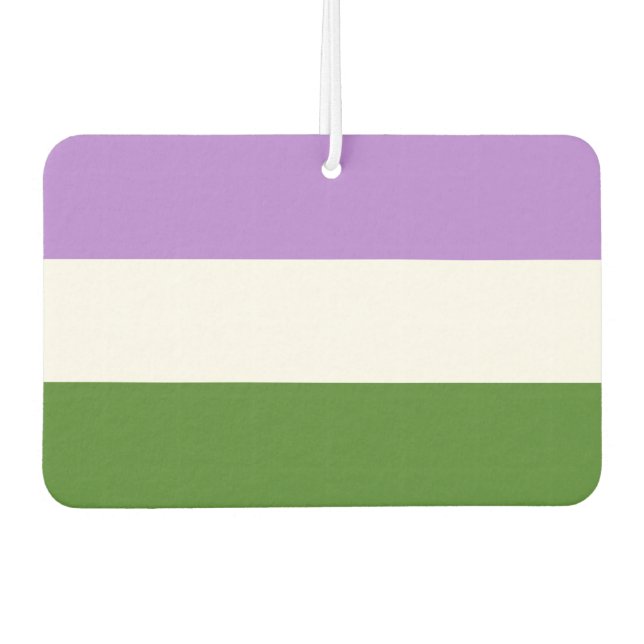 Queer Pride Flag Car Air Freshener (Front)