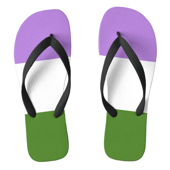 Queer Pride Flag Flip Flops (Footbed)