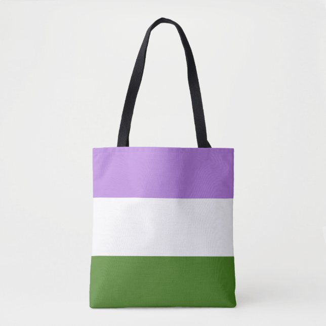 Queer Pride Flag Tote Bag (Front)