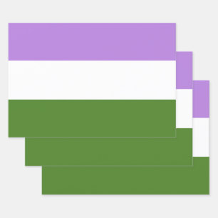 Queer Pride Flag Wrapping Paper Sheet