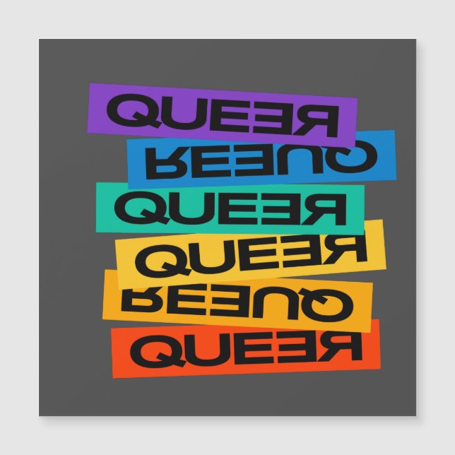 Queer- pride gay with rainbow colour   (Front)