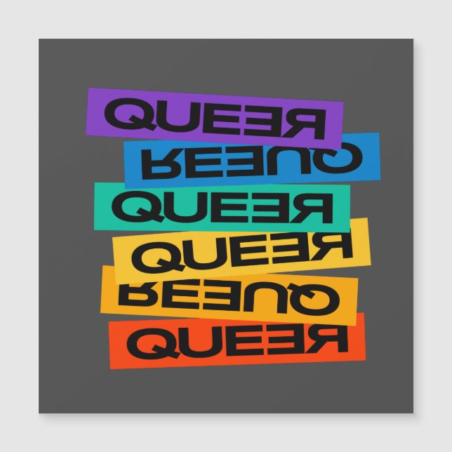 Queer- pride gay with rainbow colour        (Front)
