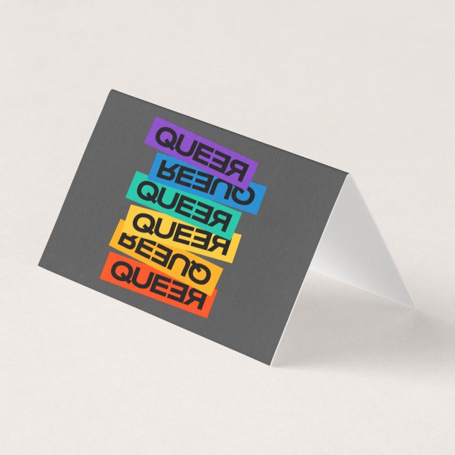 Queer- pride gay with rainbow colour        (Front)