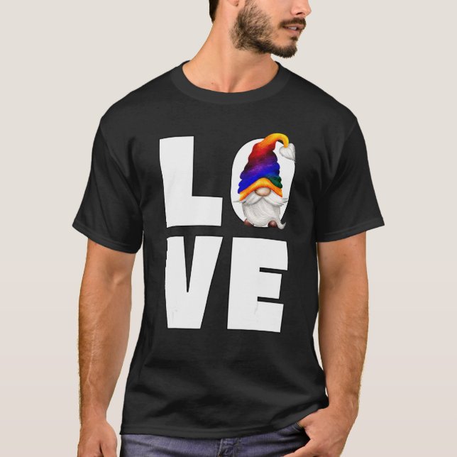   Queer Pride Gnome For Lgbtq Women & Men Love Gay T-Shirt (Front)