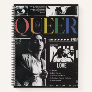 Queer Pride LGBTQ+ Modern Brutalist Notebook