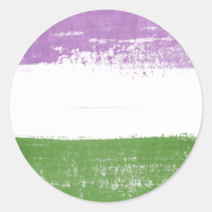 Queer Pride Paint Classic Round Sticker
