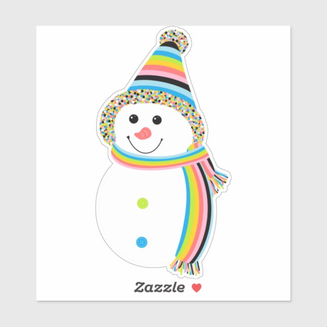 Queer Pride Snowman Snowperson Flag (Sheet)