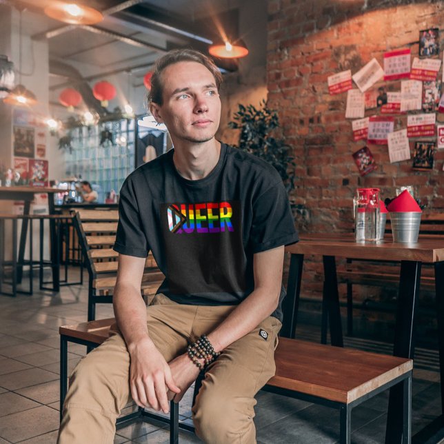 Queer Rainbow Progressive Pride T-Shirt (Queer Rainbow Progressive Pride T-Shirt)