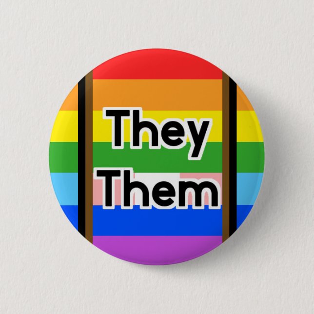 Queer SCV Pronoun Button They Them (Front)