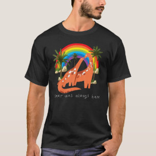 Queer Was Always Here Cute Lgbt Gay Dinosaurs T-Shirt