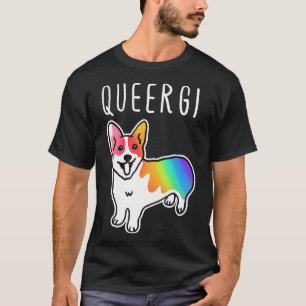 Queergi Lgbt Corgi Dog Gay Pride T-Shirt