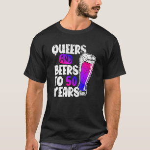 Queers And Beers To 50 Years Bisexual Pride 50th B T-Shirt
