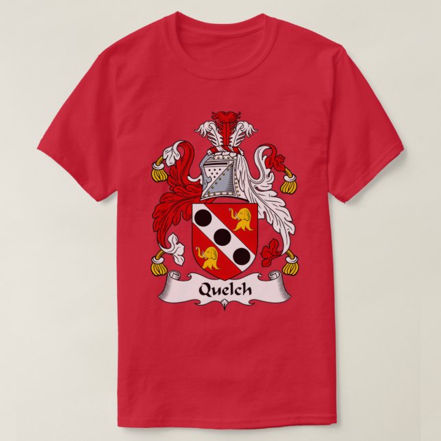Quelch Coat of Arms Family Crest ShirtTShirt  T-Shirt (Design Front)