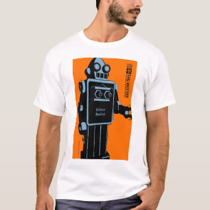 Quelstar Toys Silver Bullet Tin Toy Robot T-Shirt