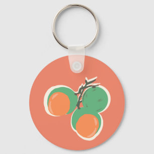 Quenepas Spanish Limes Fruit Hand Drawn Key Ring