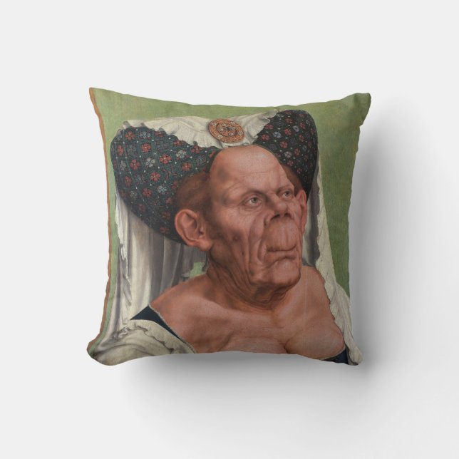 Quentin Matsys - A Grotesque Old Woman Cushion (Front)