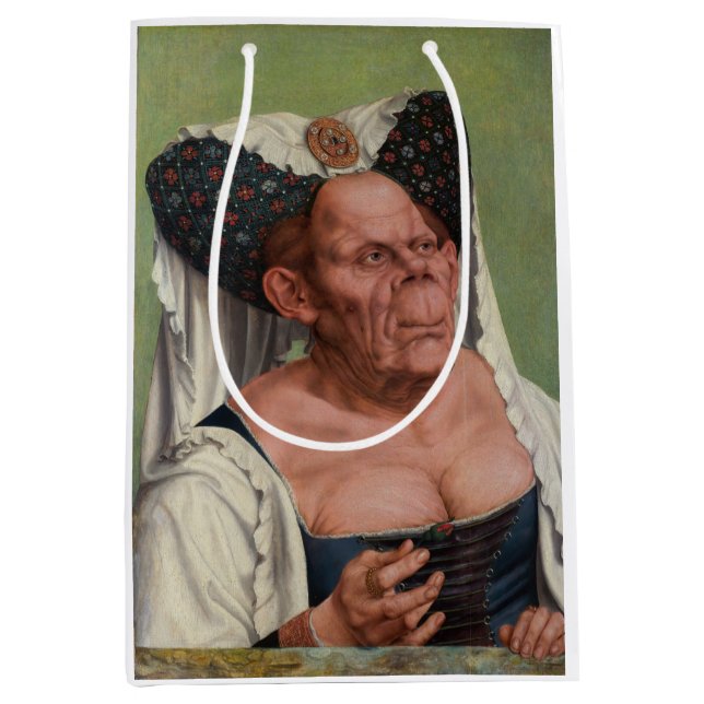 Quentin Matsys - A Grotesque Old Woman Medium Gift Bag (Front)