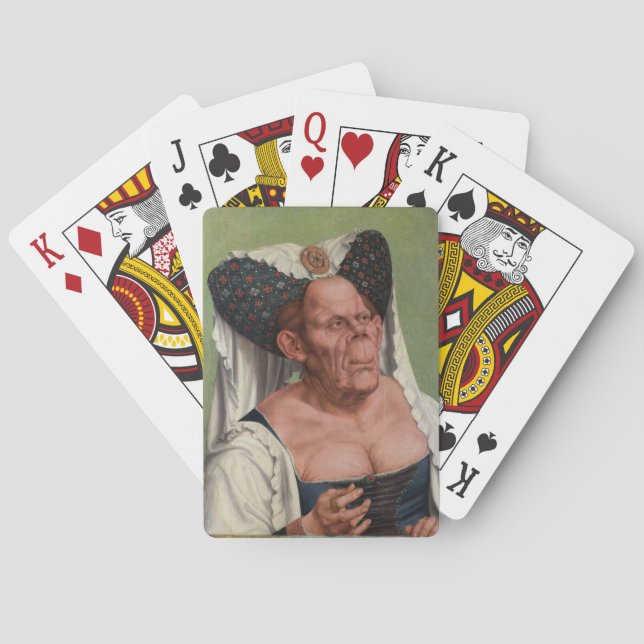 Quentin Matsys - A Grotesque Old Woman Playing Cards (Back)
