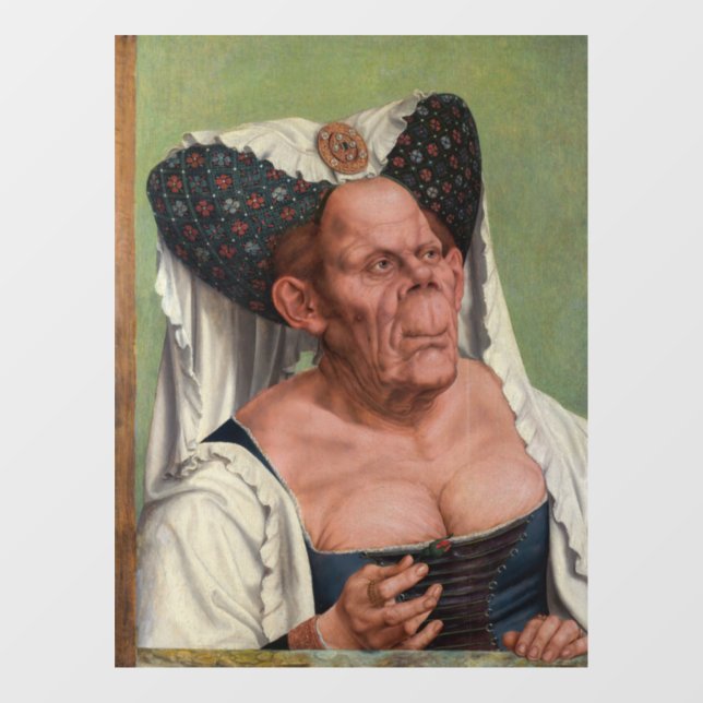 Quentin Matsys - A Grotesque Old Woman Window Cling (Sheet)