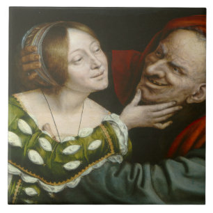 Quentin Matsys - Ill-Matched Lovers Tile