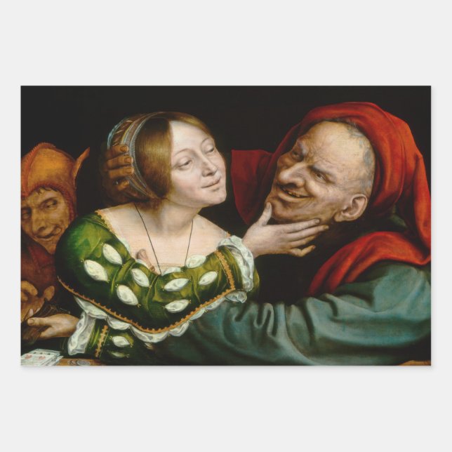 Quentin Matsys - Matched Lovers Wrapping Paper Sheet (Front)