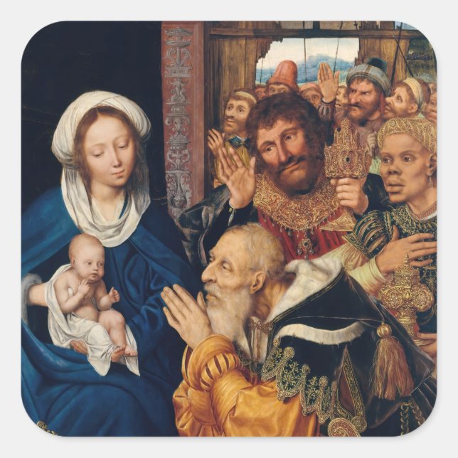 Quentin Matsys - The Adoration of the Magi Square Sticker (Front)
