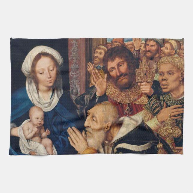 Quentin Matsys - The Adoration of the Magi Tea Towel (Horizontal)