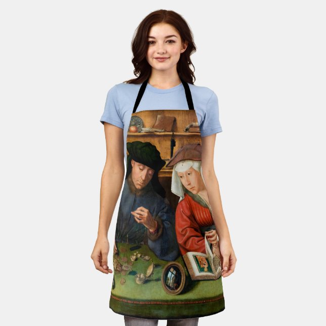Quentin Matsys - The Moneylender and His Wife Apron (Worn)