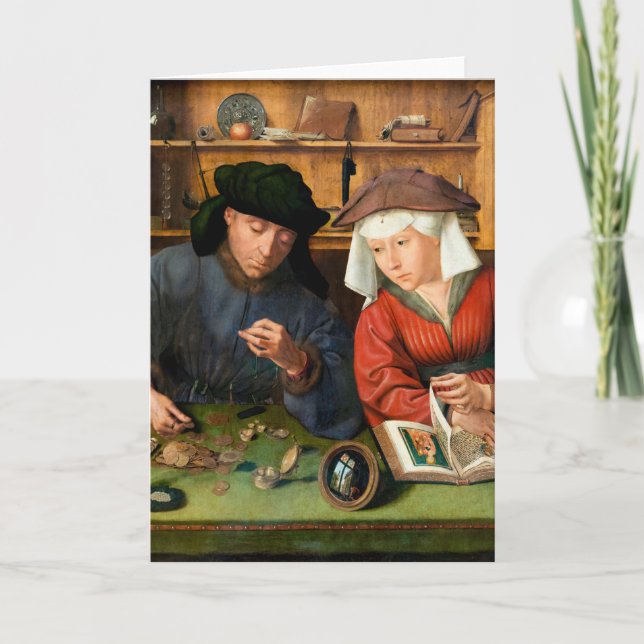 Quentin Matsys - The Moneylender and His Wife Card (Front)