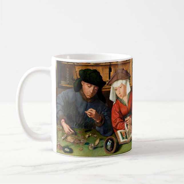 Quentin Matsys - The Moneylender and His Wife Coffee Mug (Left)