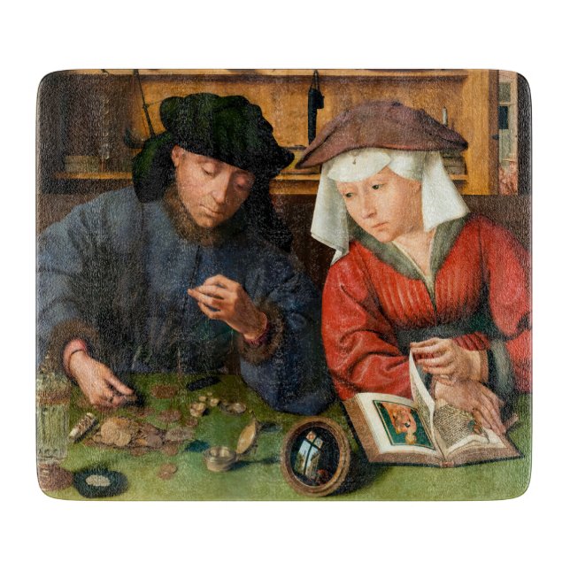 Quentin Matsys - The Moneylender and His Wife Cutting Board (Front)