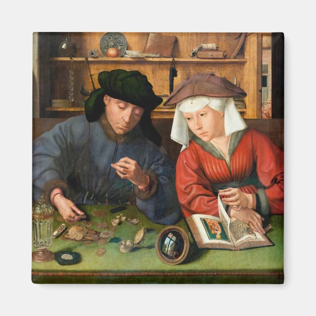 Quentin Matsys - The Moneylender and His Wife Magnet (Front)